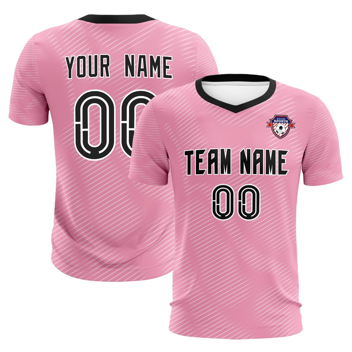 Custom Light Pink White Training Uniform For Men Football Sets Jersey