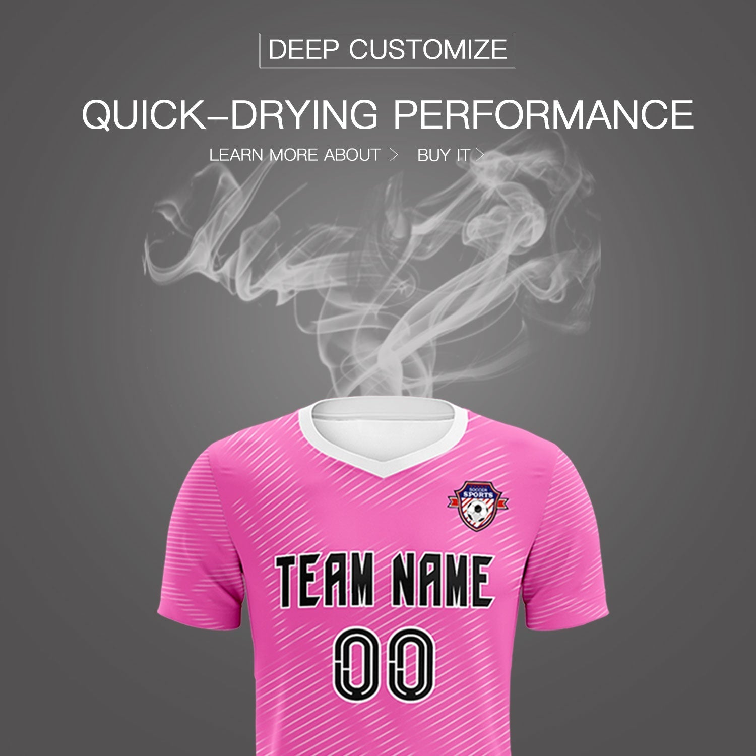 Custom Pink White Training Uniform For Men Football Sets Jersey