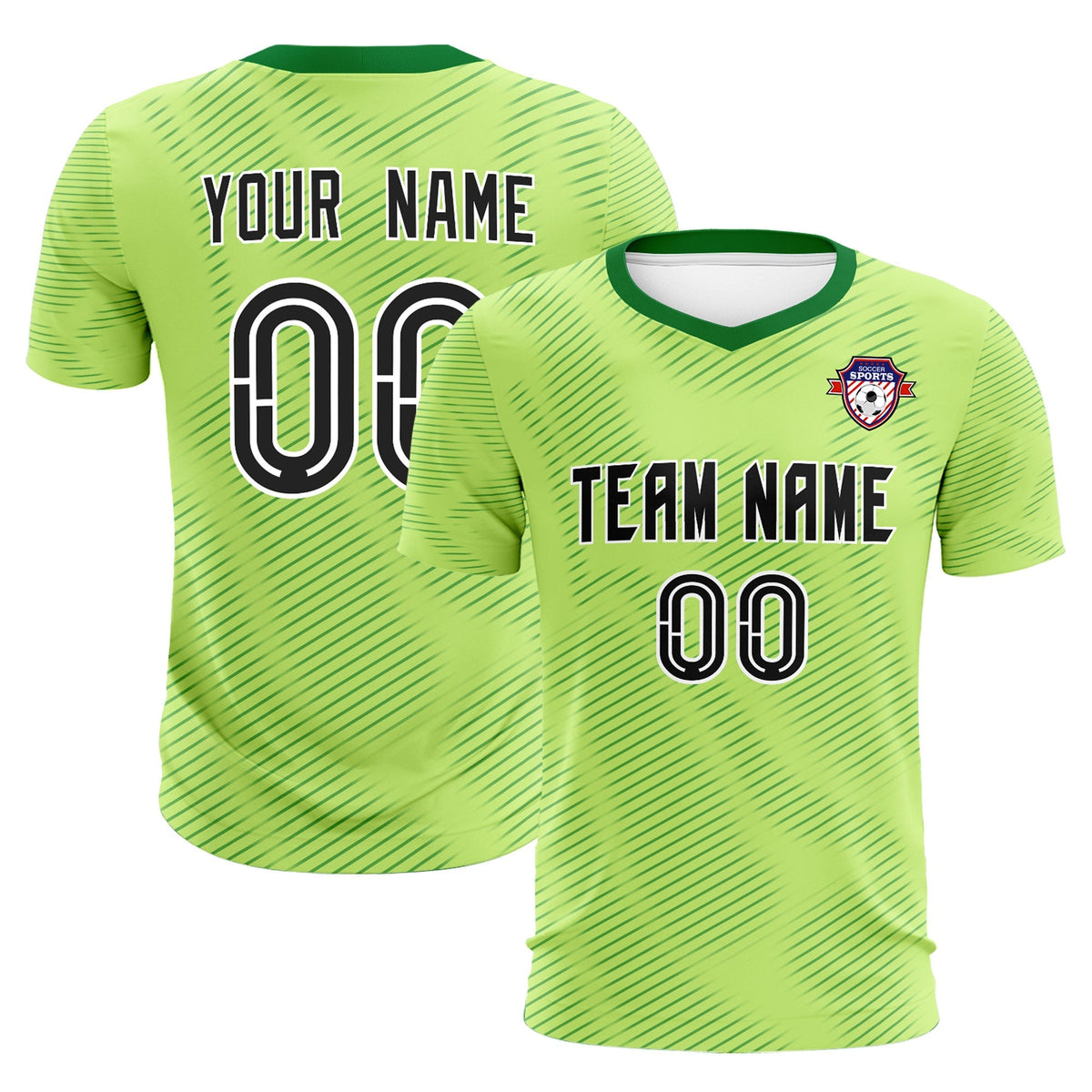 Custom Green Kelly Green Training Uniform For Men Football Sets Jersey