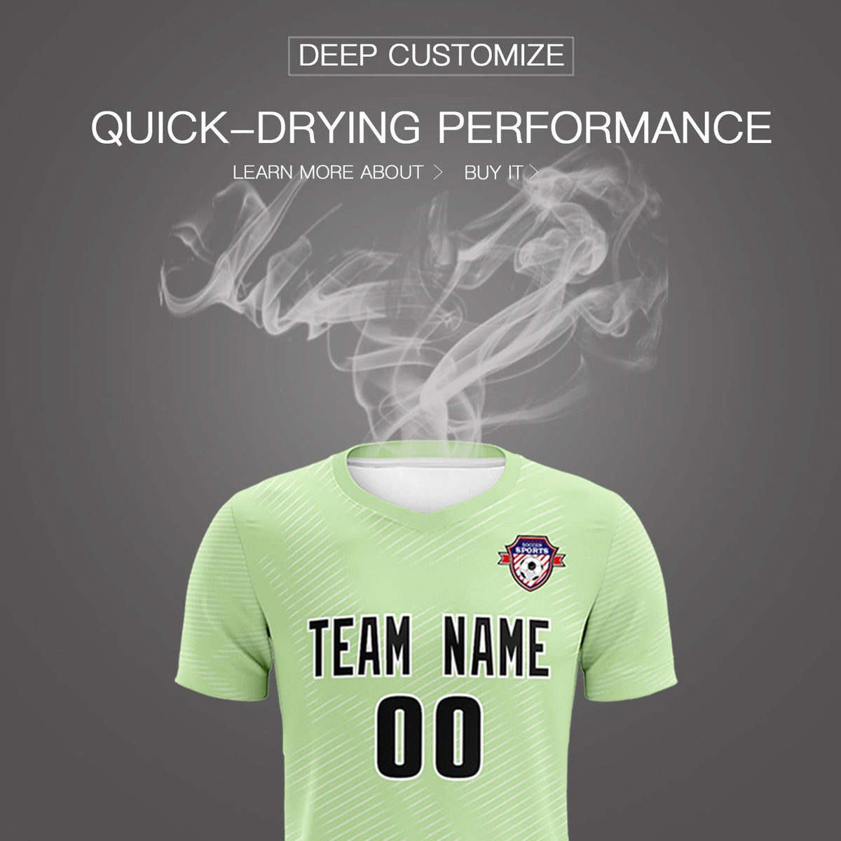 Custom Green White Training Uniform For Men Football Sets Jersey