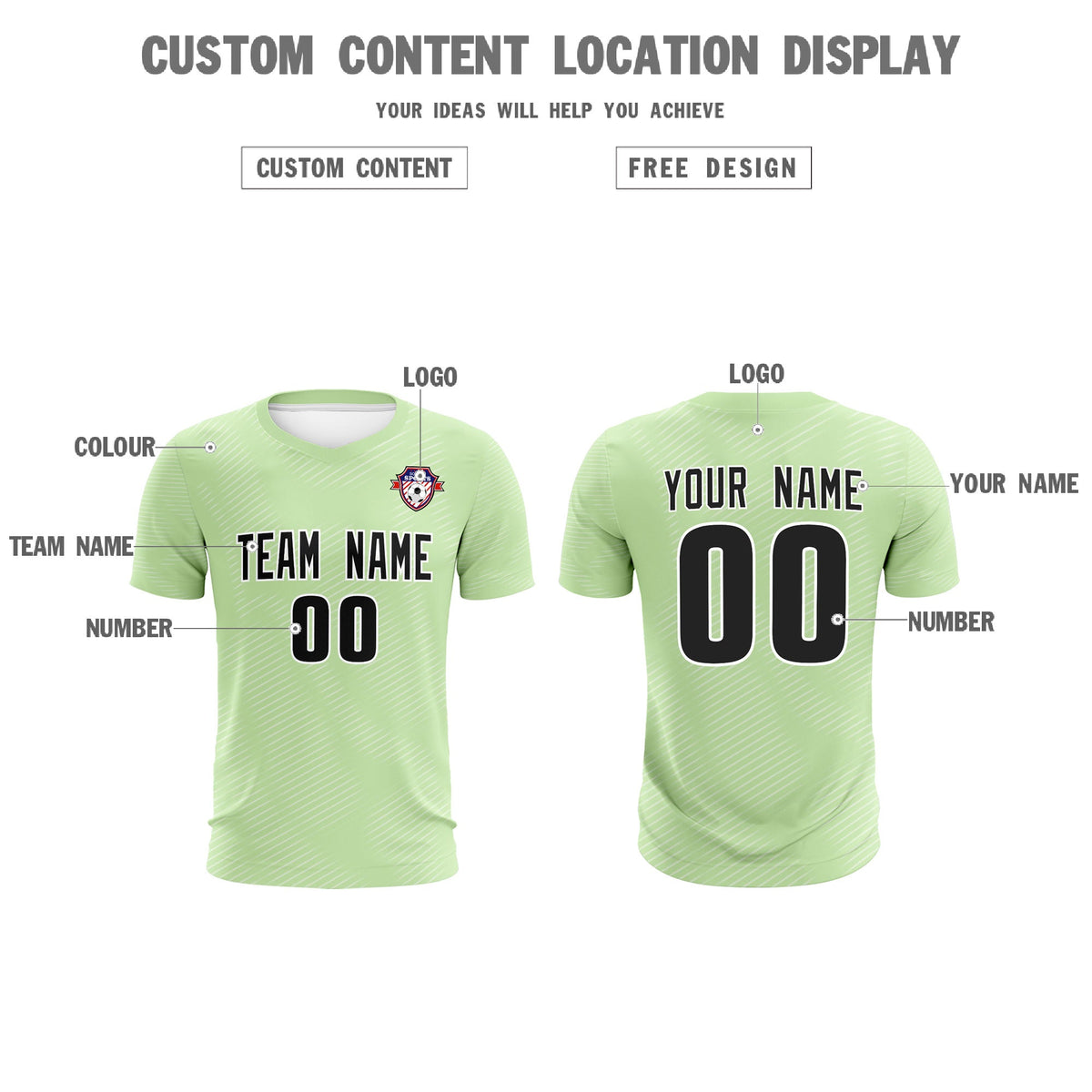 Custom Green White Training Uniform For Men Football Sets Jersey