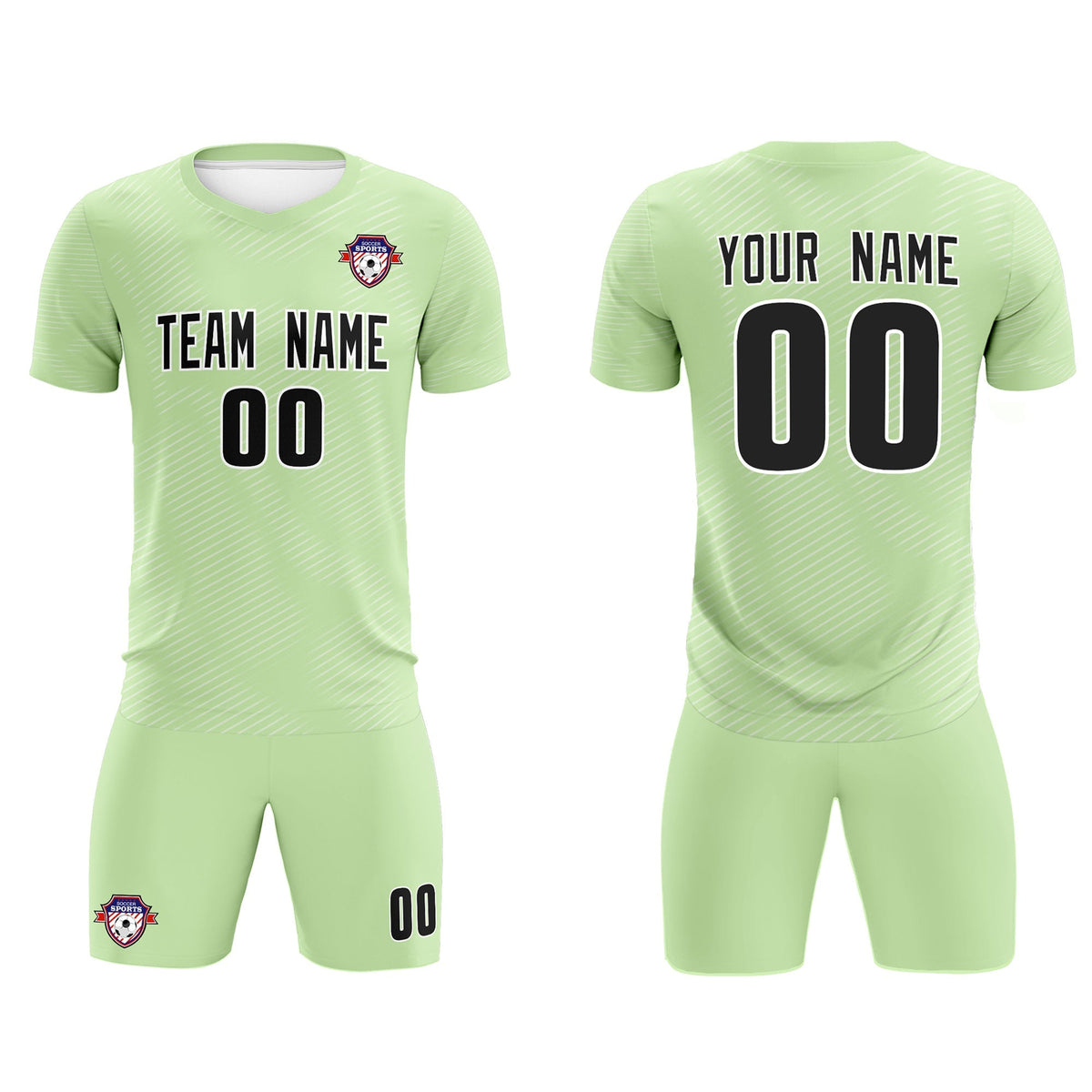 Custom Green White Training Uniform For Men Football Sets Jersey