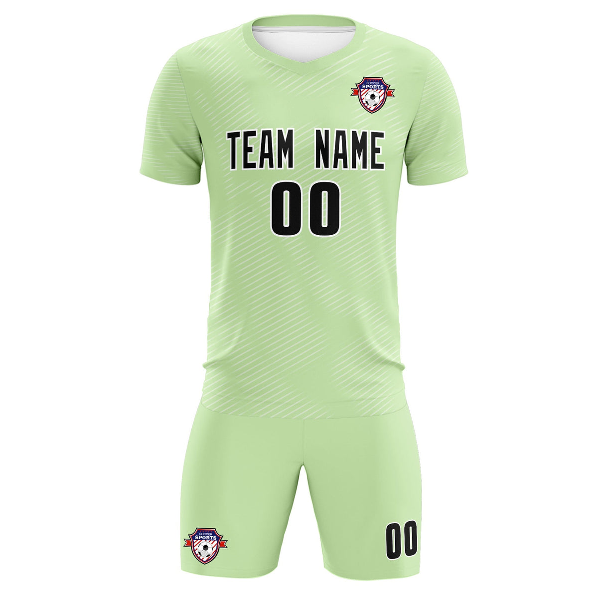 Custom Green White Training Uniform For Men Football Sets Jersey