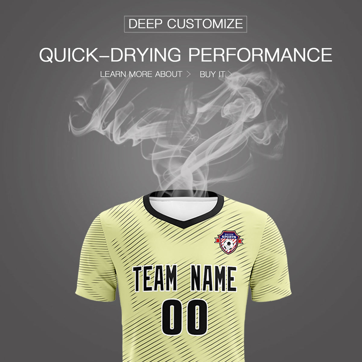 Custom Cream Black Training Uniform For Men Football Sets Jersey