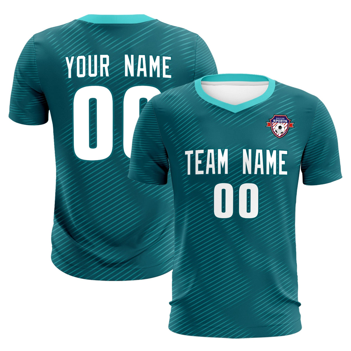Custom Aqua Aqua Training Uniform For Men Football Sets Jersey