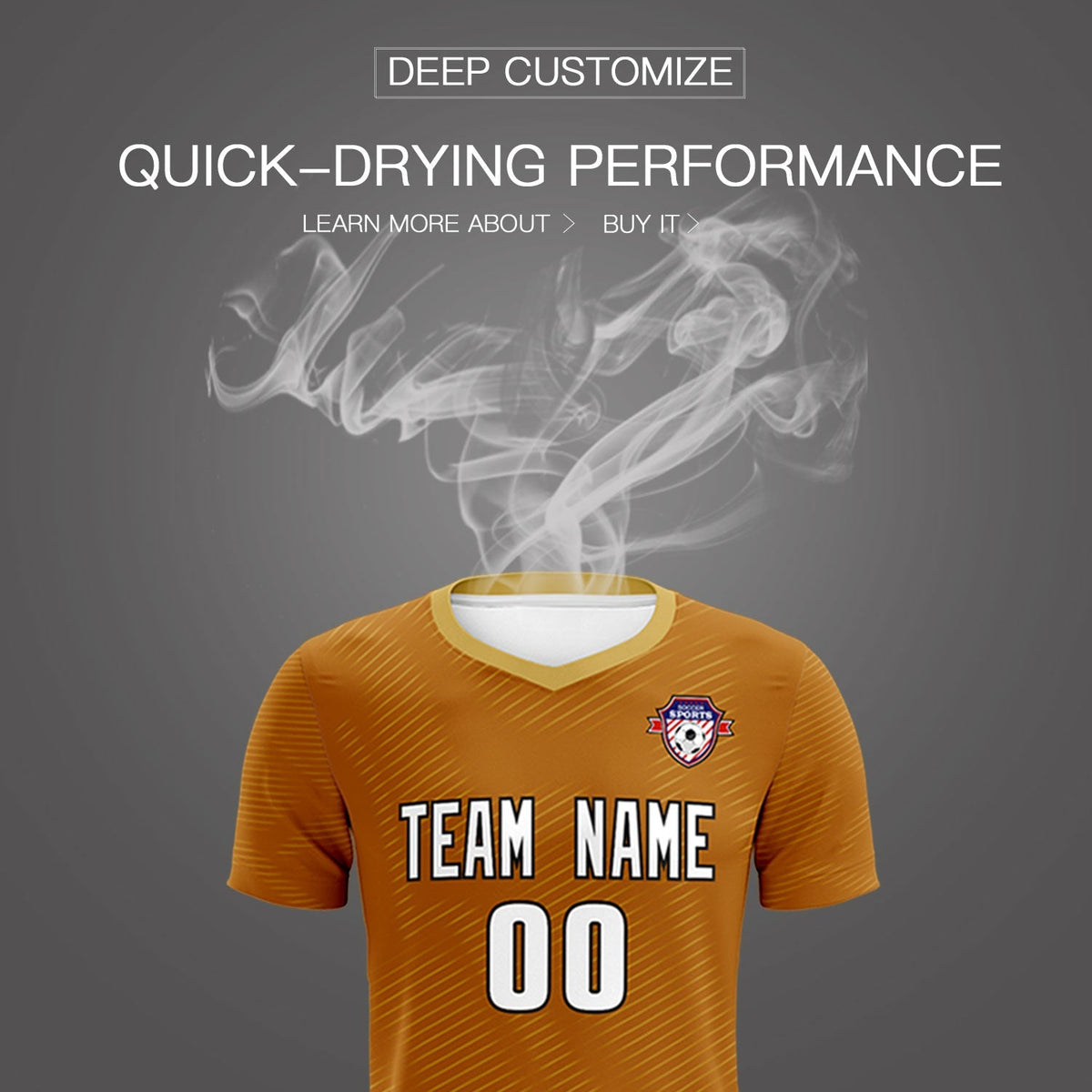 Custom Light Brown Khaki Training Uniform For Men Football Sets Jersey