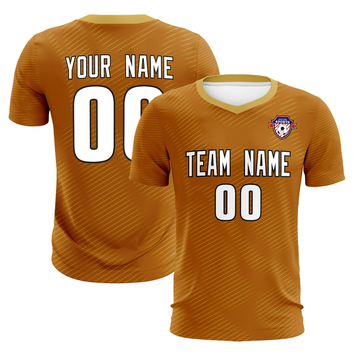 Custom Light Brown Khaki Training Uniform For Men Football Sets Jersey