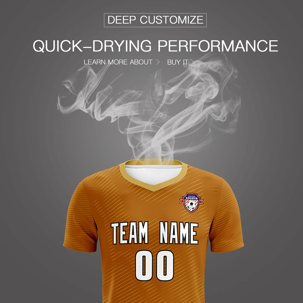 Custom Light Brown Khaki Training Uniform For Men Football Sets Jersey