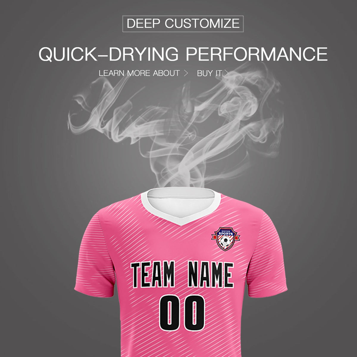 Custom Pink White Training Uniform For Men Football Sets Jersey