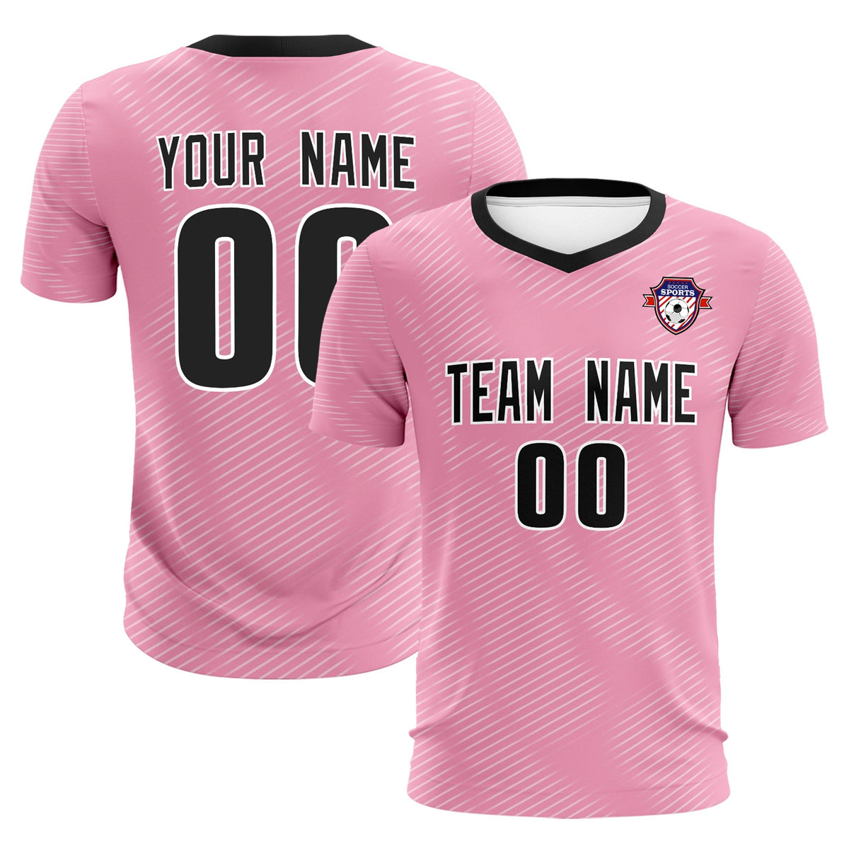 Custom Light Pink White Training Uniform For Men Football Sets Jersey