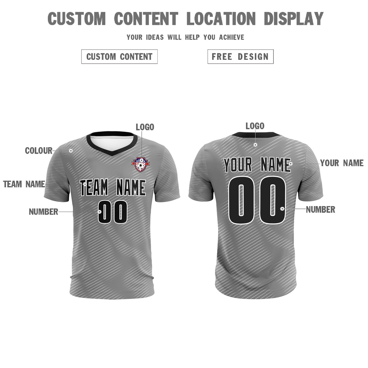 Custom Dark Gray White Training Uniform For Men Football Sets Jersey