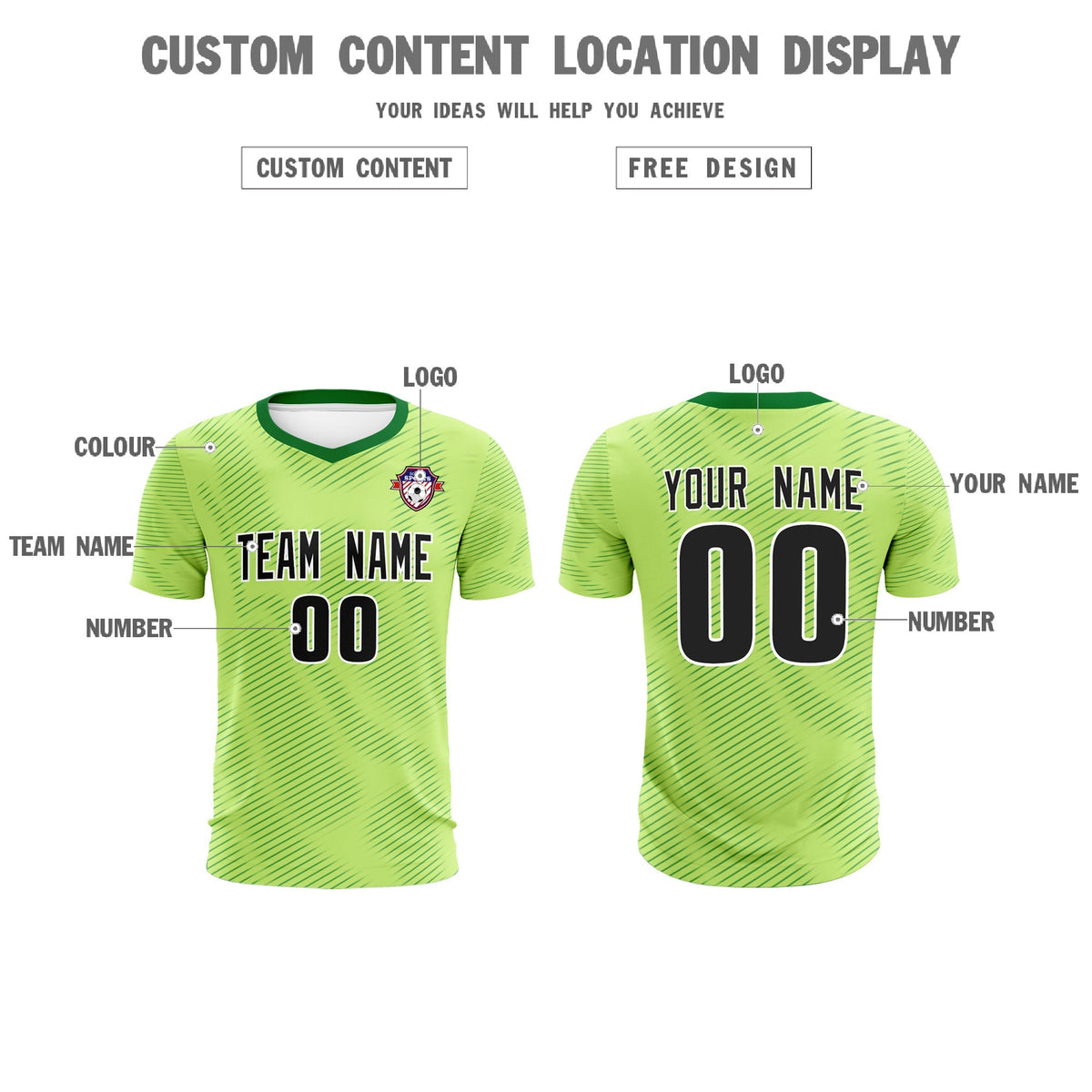 Custom Green Kelly Green Training Uniform For Men Football Sets Jersey