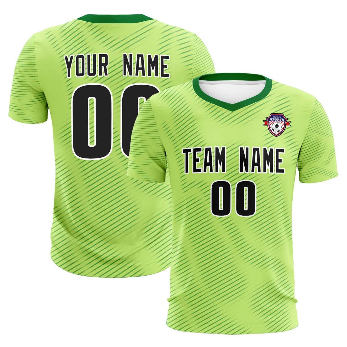 Custom Green Kelly Green Training Uniform For Men Football Sets Jersey