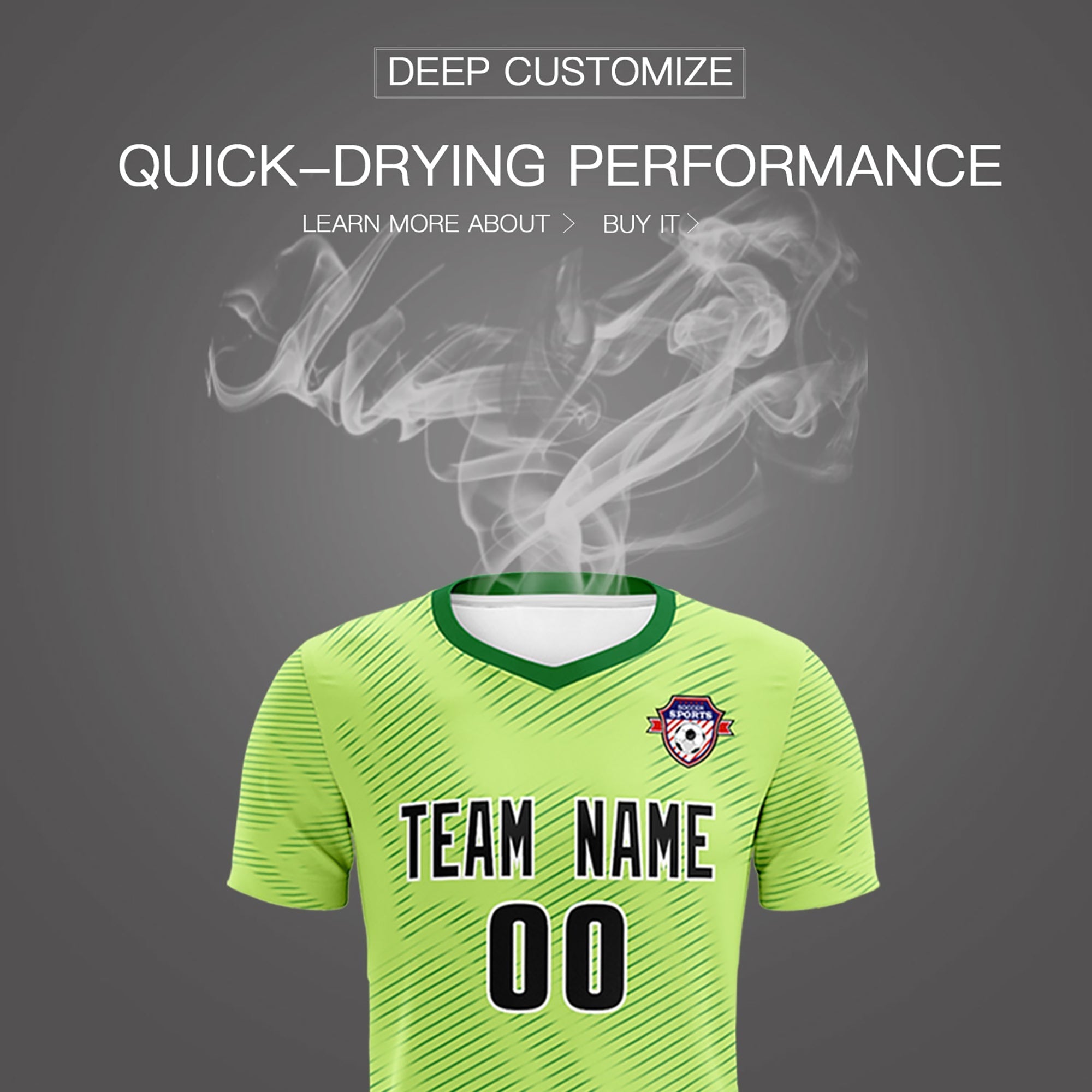 Custom Green Kelly Green Training Uniform For Men Football Sets Jersey