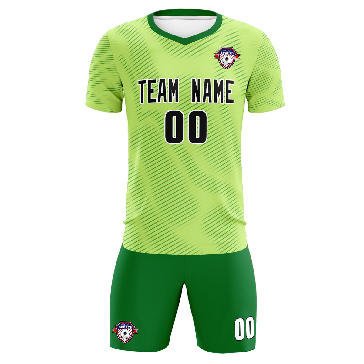 Custom Green Kelly Green Training Uniform For Men Football Sets Jersey