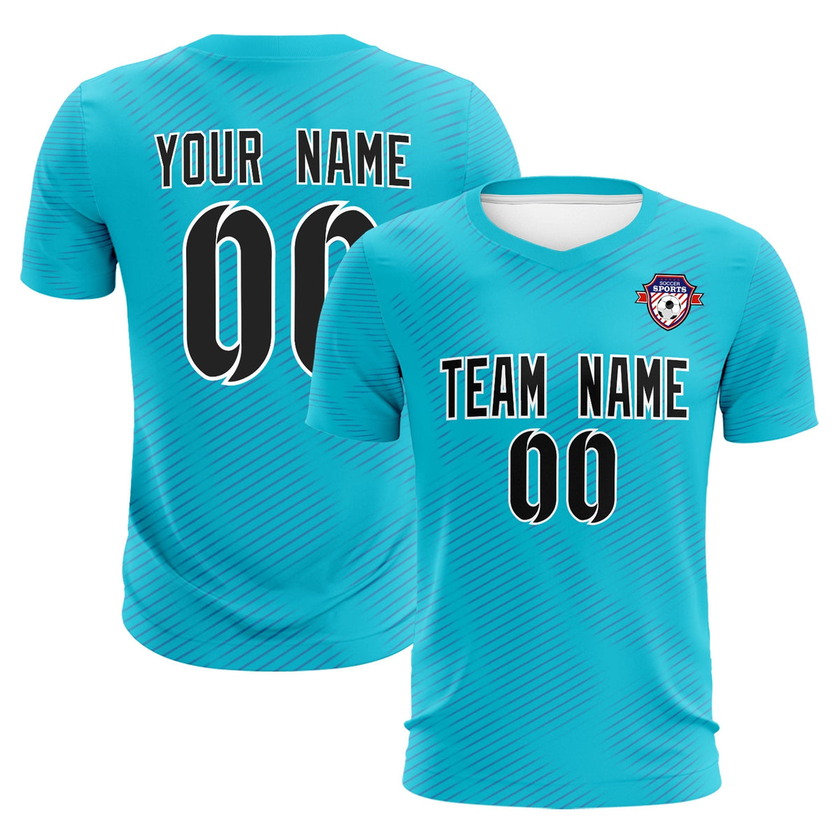 Custom Sky Blue Royal Training Uniform For Men Football Sets Jersey