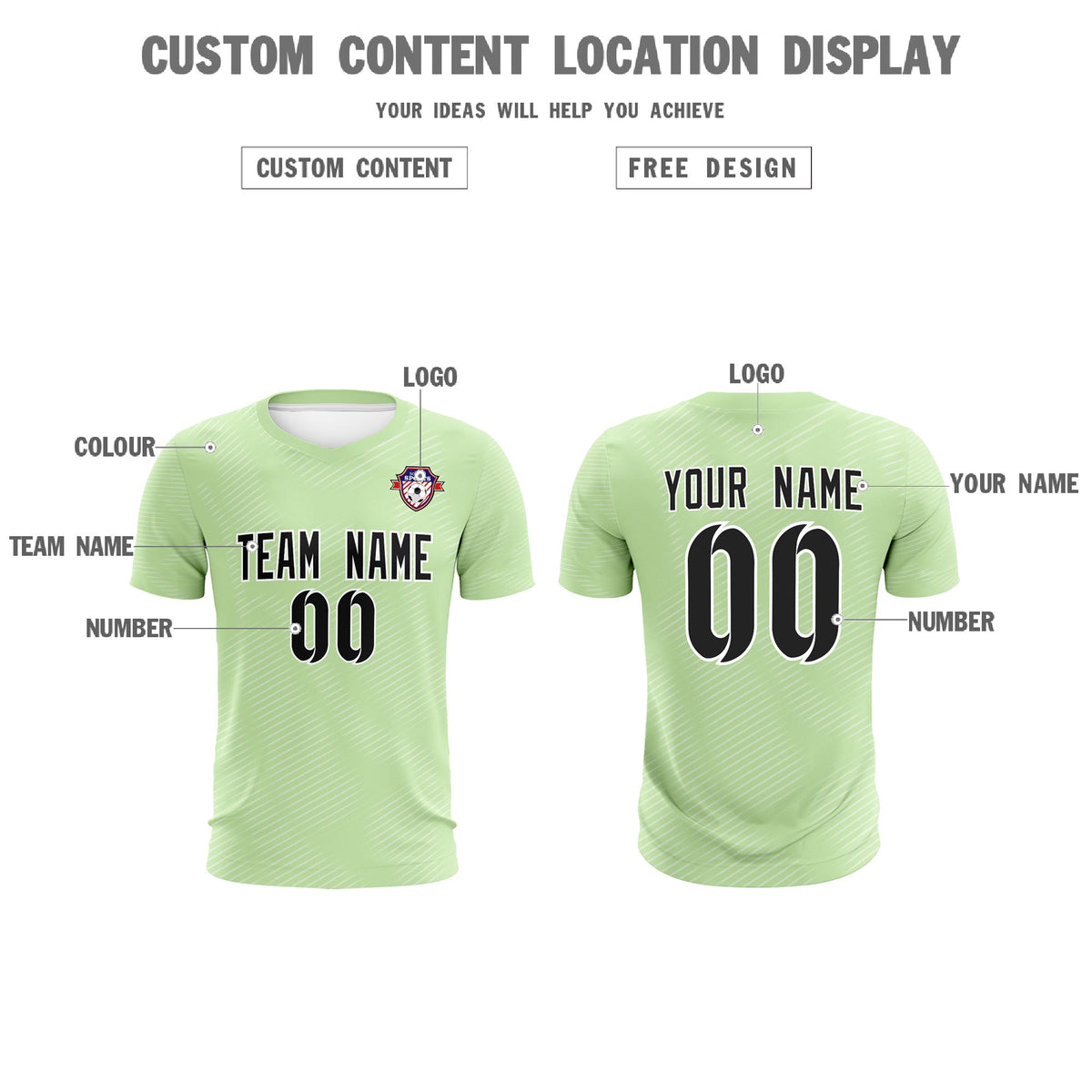 Custom Green White Training Uniform For Men Football Sets Jersey