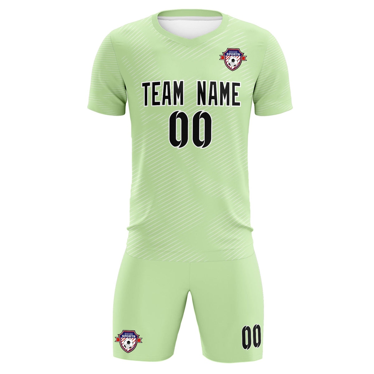 Custom Green White Training Uniform For Men Football Sets Jersey