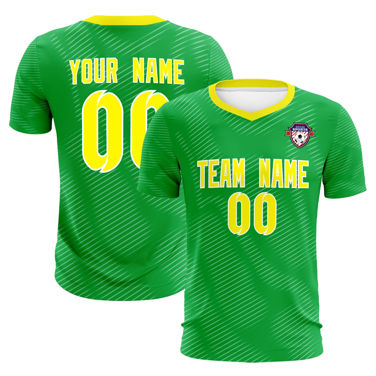 Custom Kelly Green Gold Training Uniform For Men Football Sets Jersey
