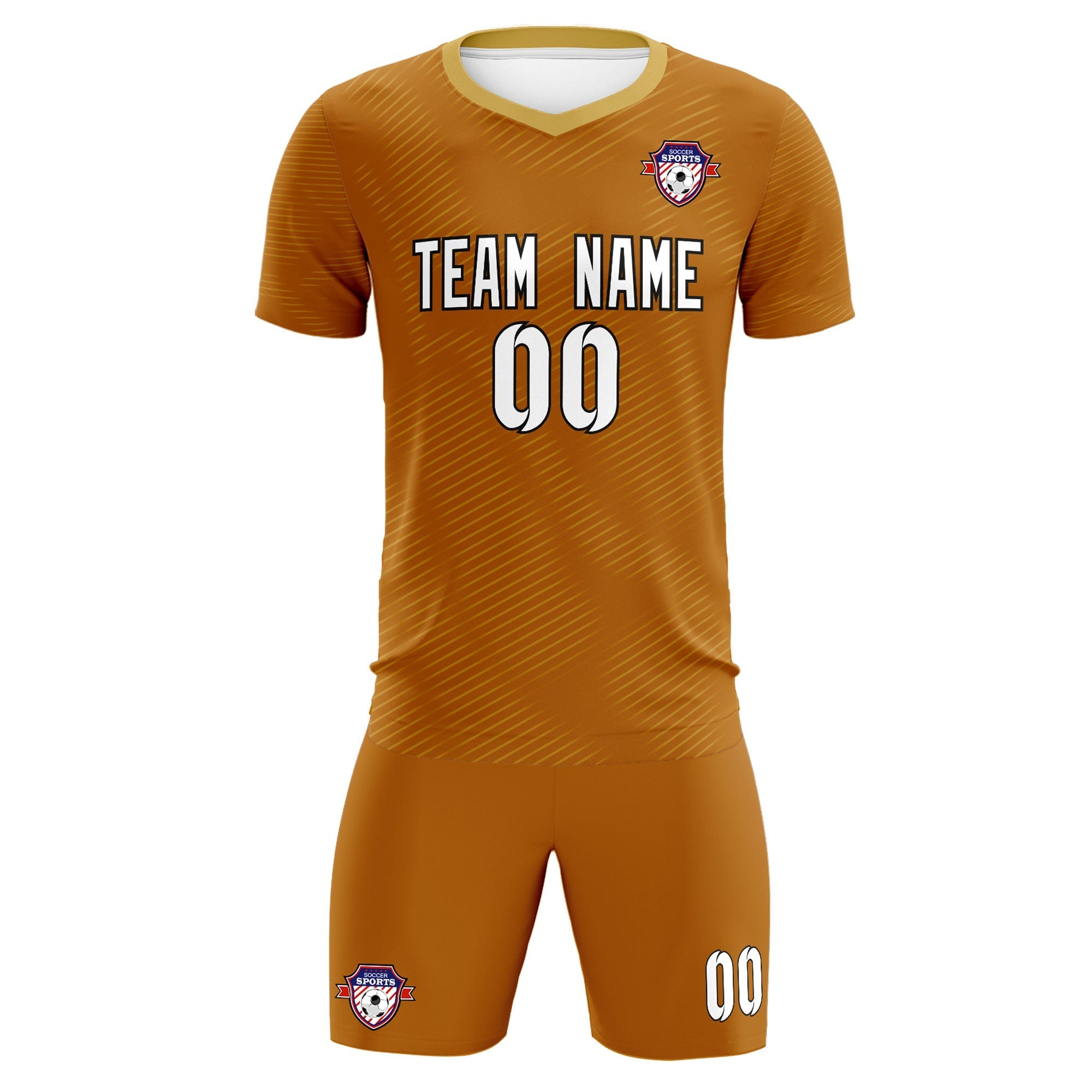 Custom Light Brown Khaki Training Uniform For Men Football Sets Jersey
