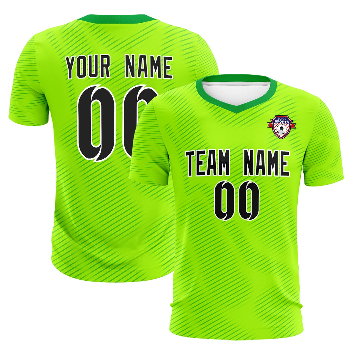 Custom Neon Green Kelly Green Training Uniform For Men Football Sets Jersey