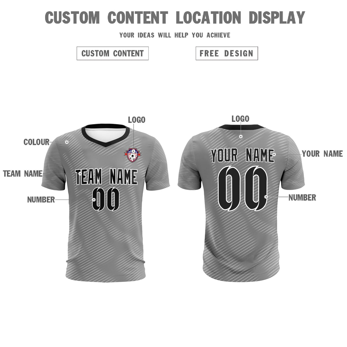 Custom Dark Gray White Training Uniform For Men Football Sets Jersey