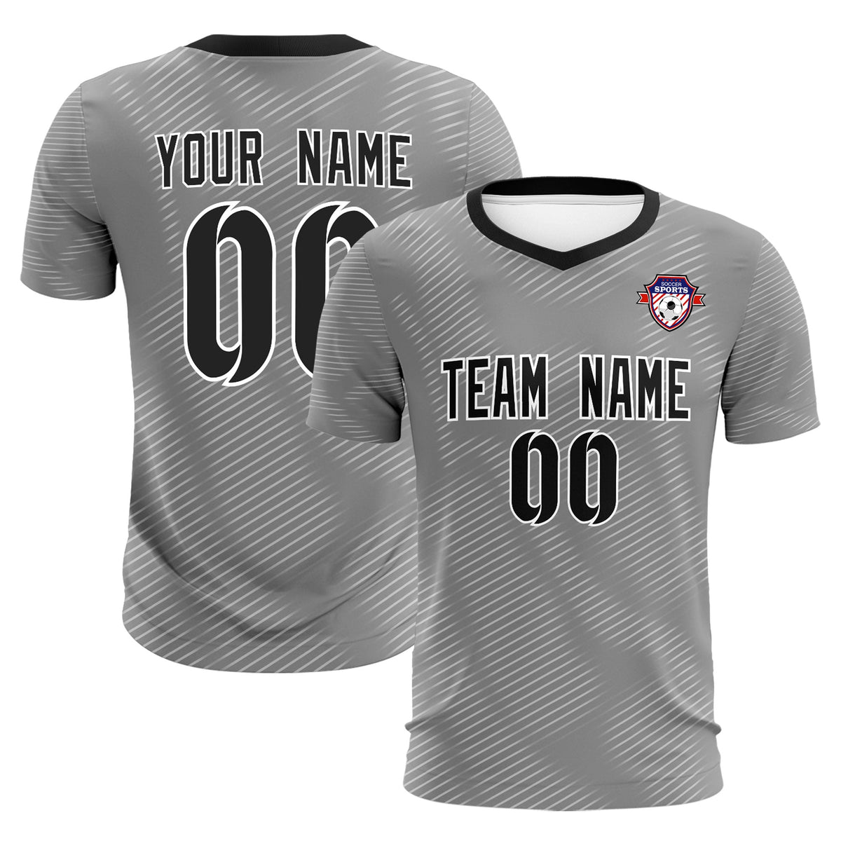 Custom Dark Gray White Training Uniform For Men Football Sets Jersey