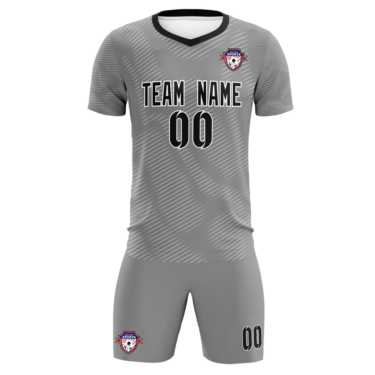 Custom Dark Gray White Training Uniform For Men Football Sets Jersey