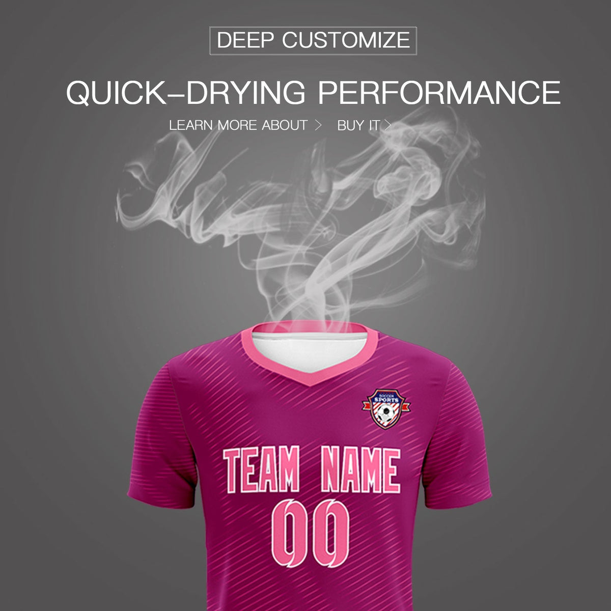 Custom Rose Red Pink Training Uniform For Men Football Sets Jersey
