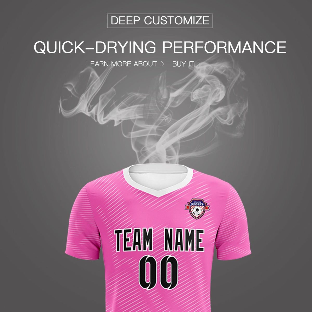 Custom Pink White Training Uniform For Men Football Sets Jersey