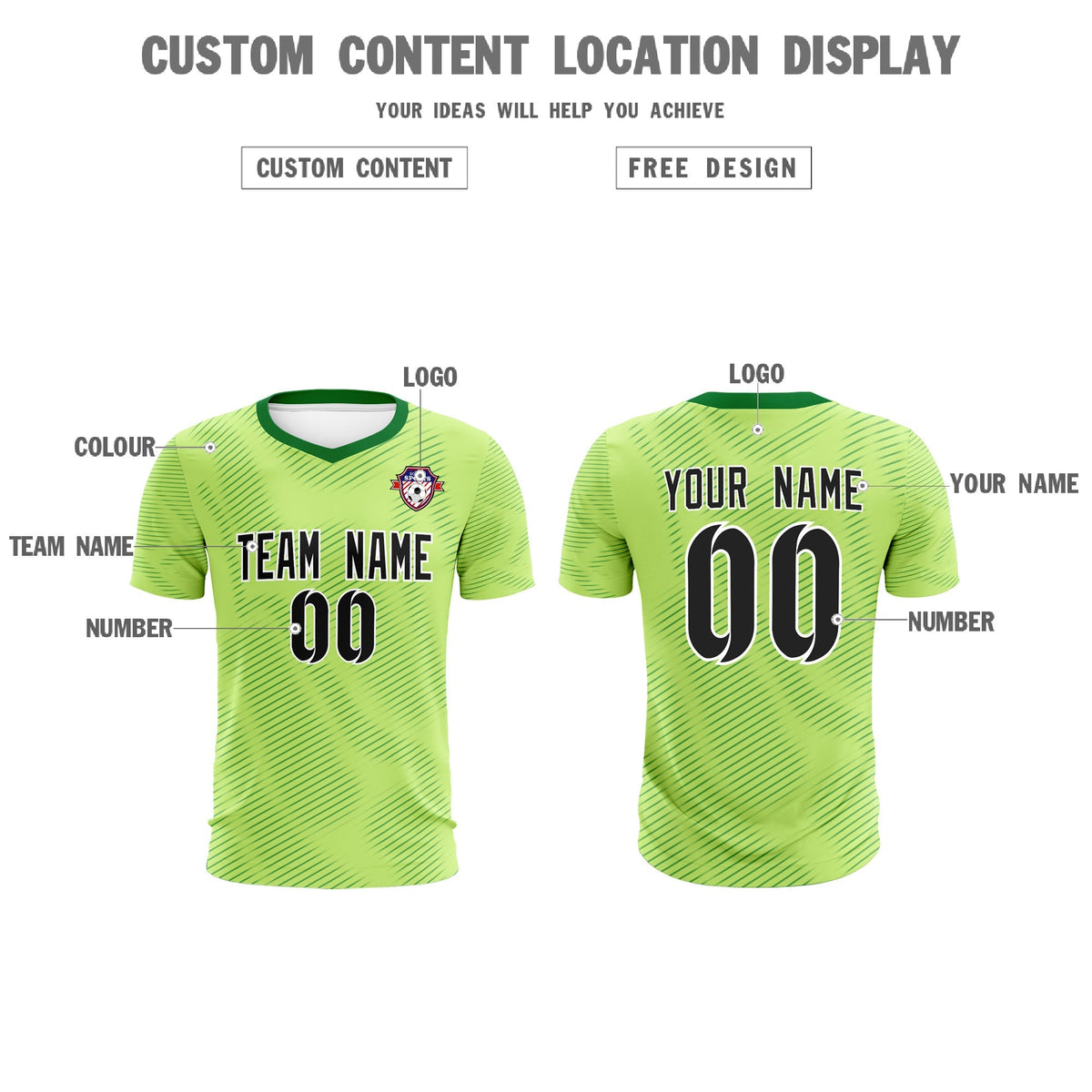 Custom Green Kelly Green Training Uniform For Men Football Sets Jersey