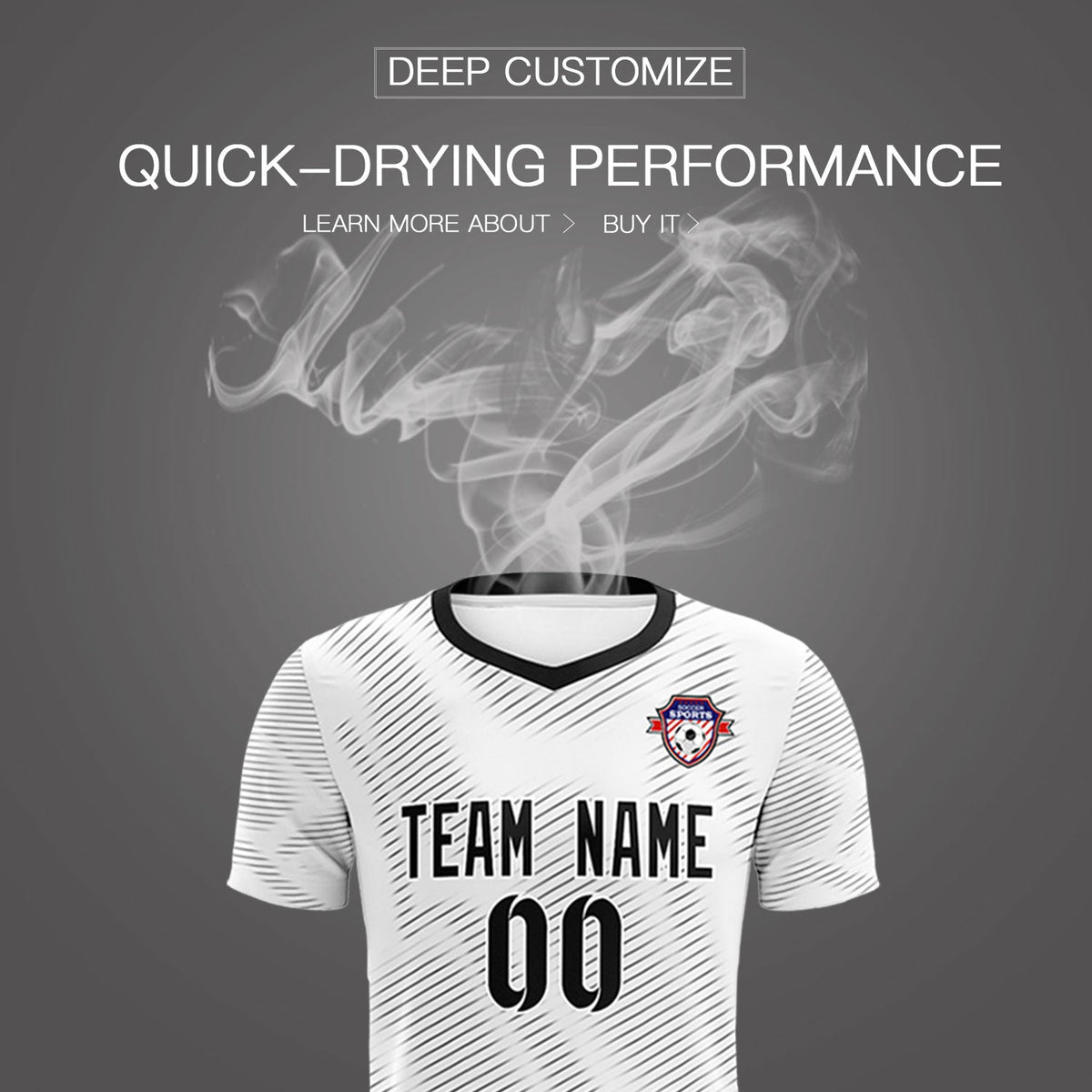 Custom White Black Training Uniform For Men Football Sets Jersey