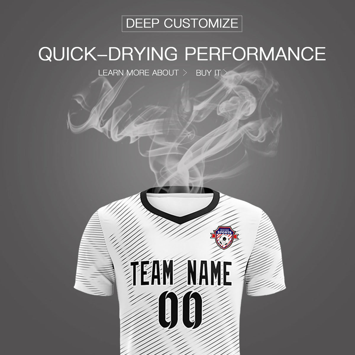 Custom White Black Training Uniform For Men Football Sets Jersey