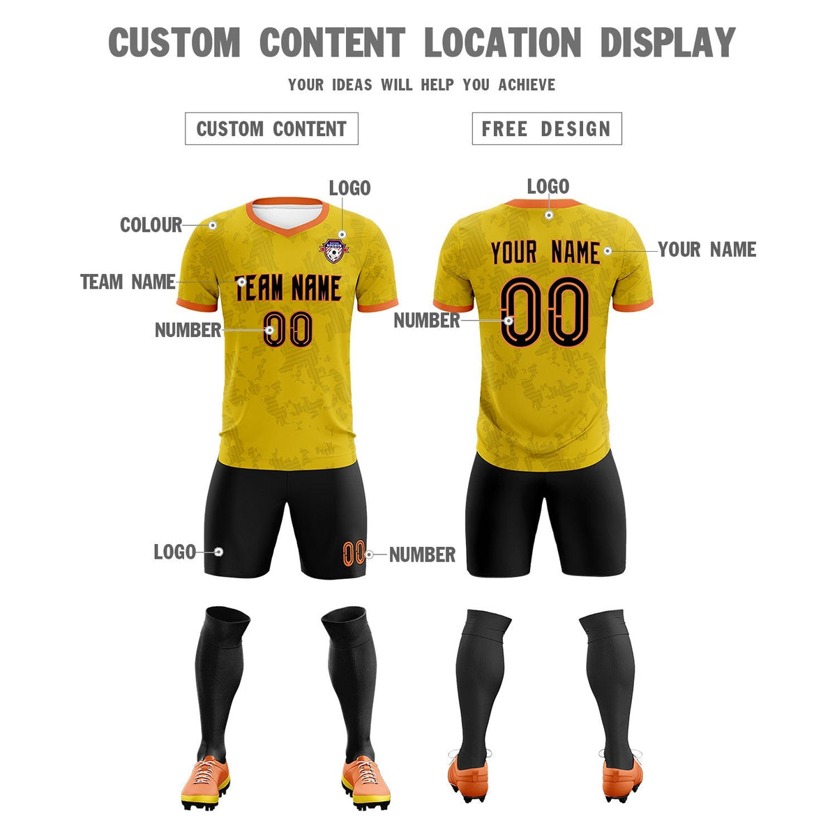 Custom Khaki Camo sports Football Kit Jersey
