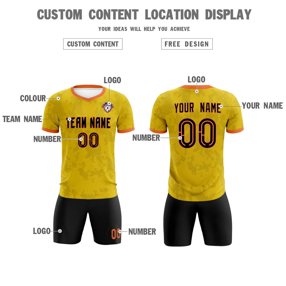 Custom Khaki Camo sports Football Kit Jersey