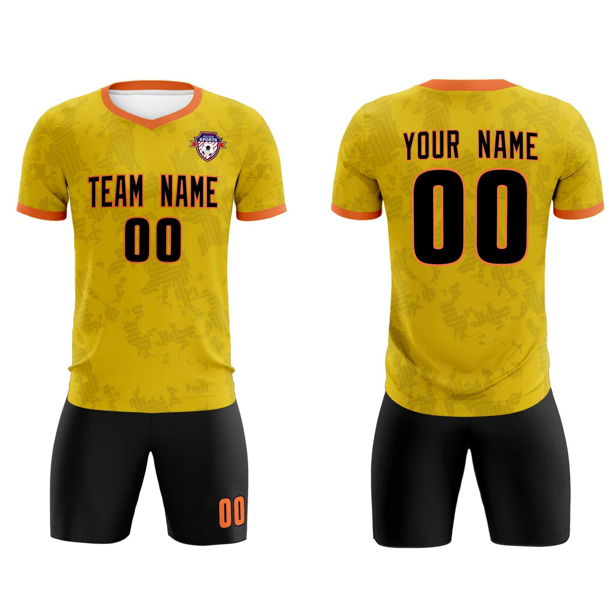 Custom Khaki Camo sports Football Kit Jersey