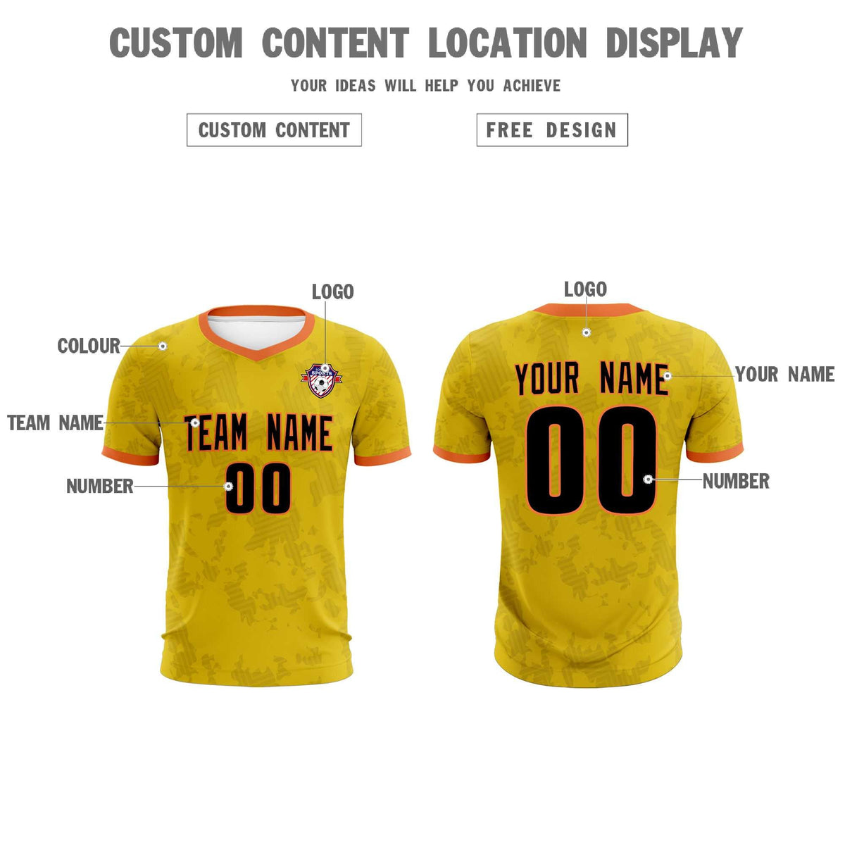 Custom Khaki Camo sports Football Kit Jersey