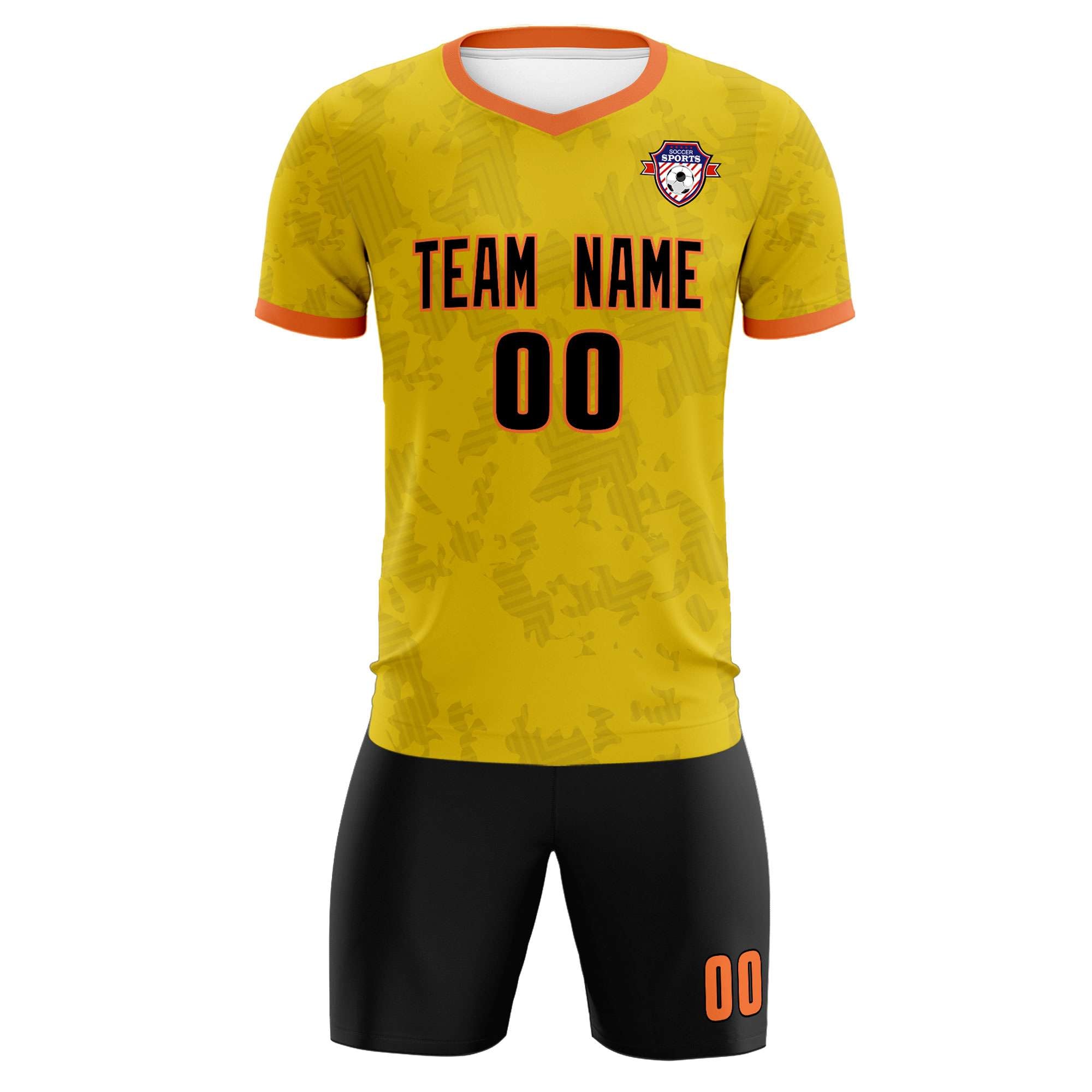 Custom Khaki Camo sports Football Kit Jersey