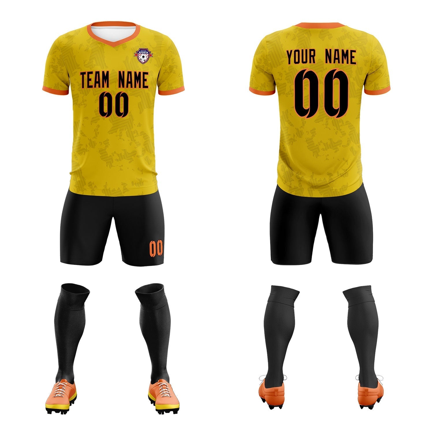 Custom Khaki Camo sports Football Kit Jersey