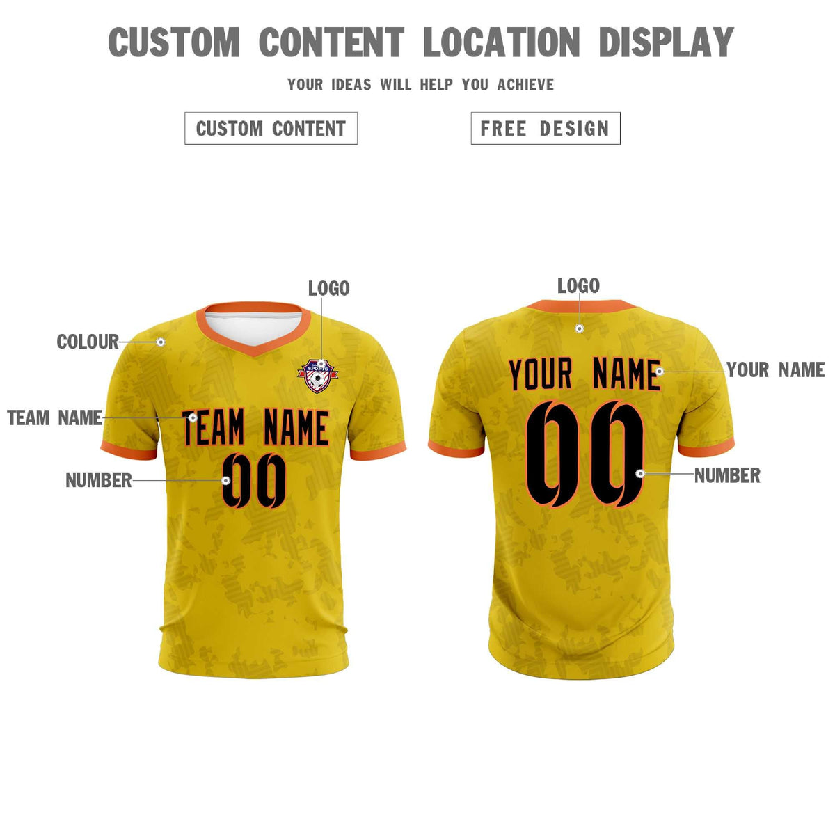Custom Khaki Camo sports Football Kit Jersey