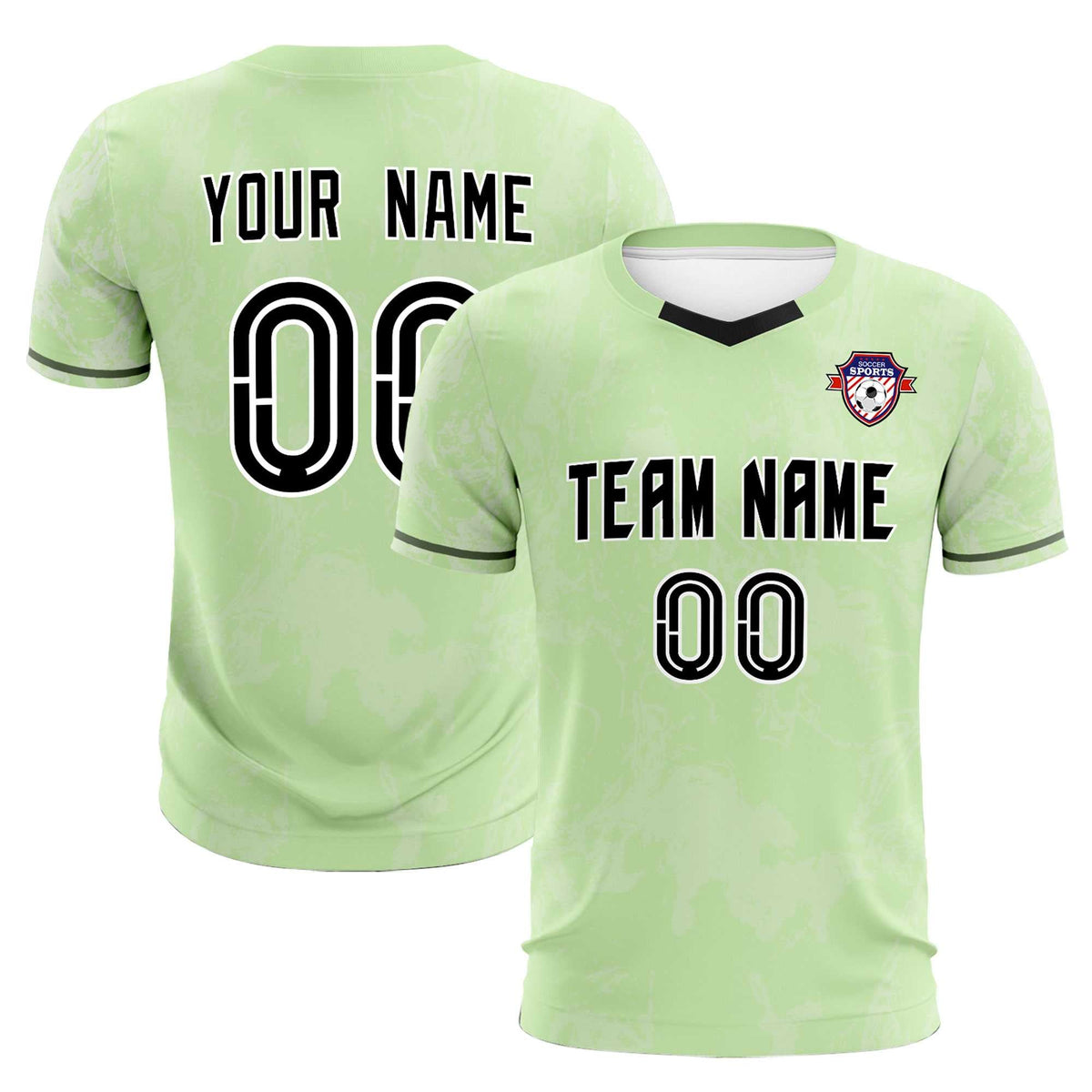 Custom Green Classic Graffiti Pattern Sportswear Football Kit Jersey