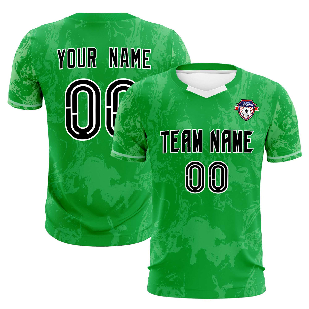 Custom Kelly Green Classic Graffiti Pattern Sportswear Football Kit Jersey