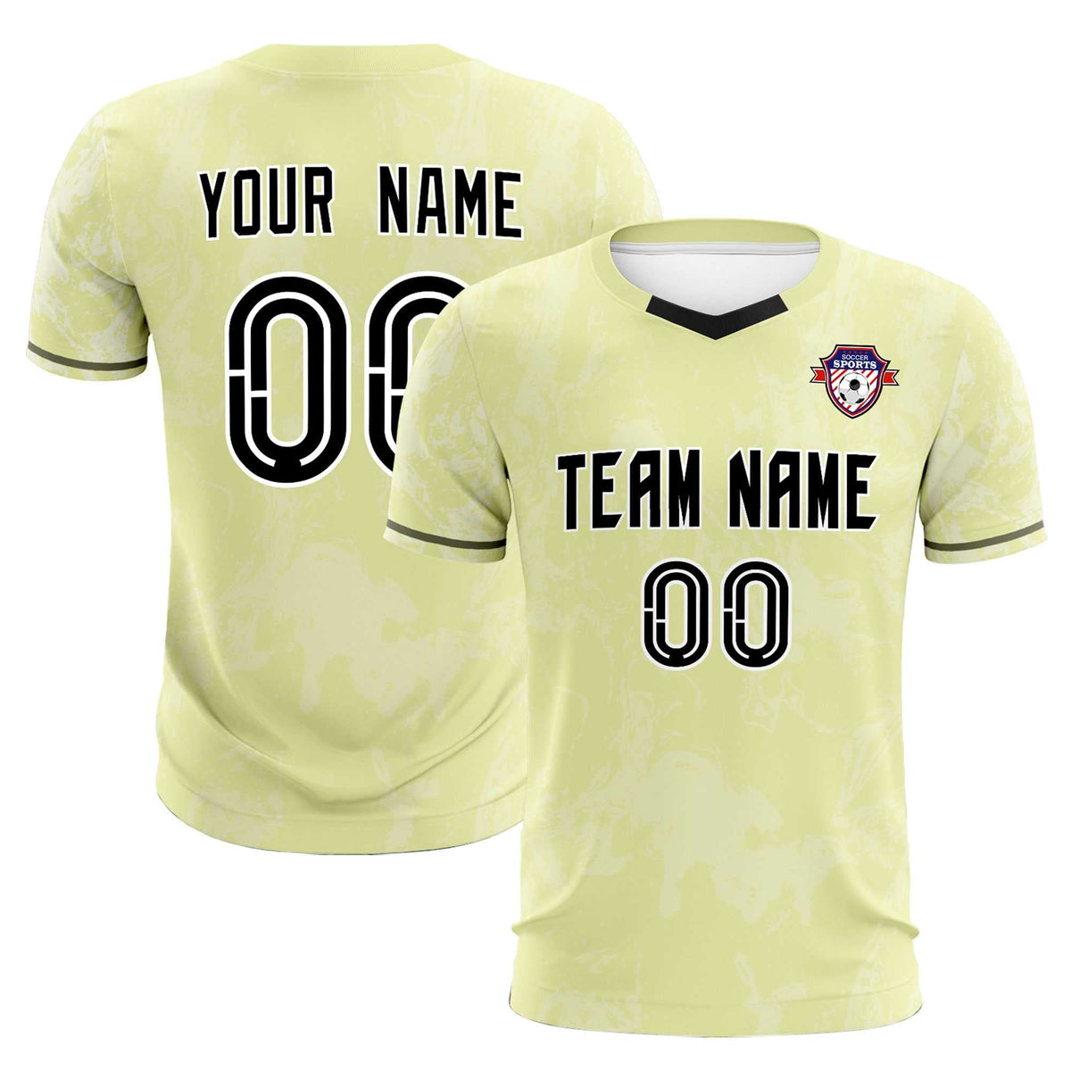 Custom Cream Classic Graffiti Pattern Sportswear Football Kit Jersey