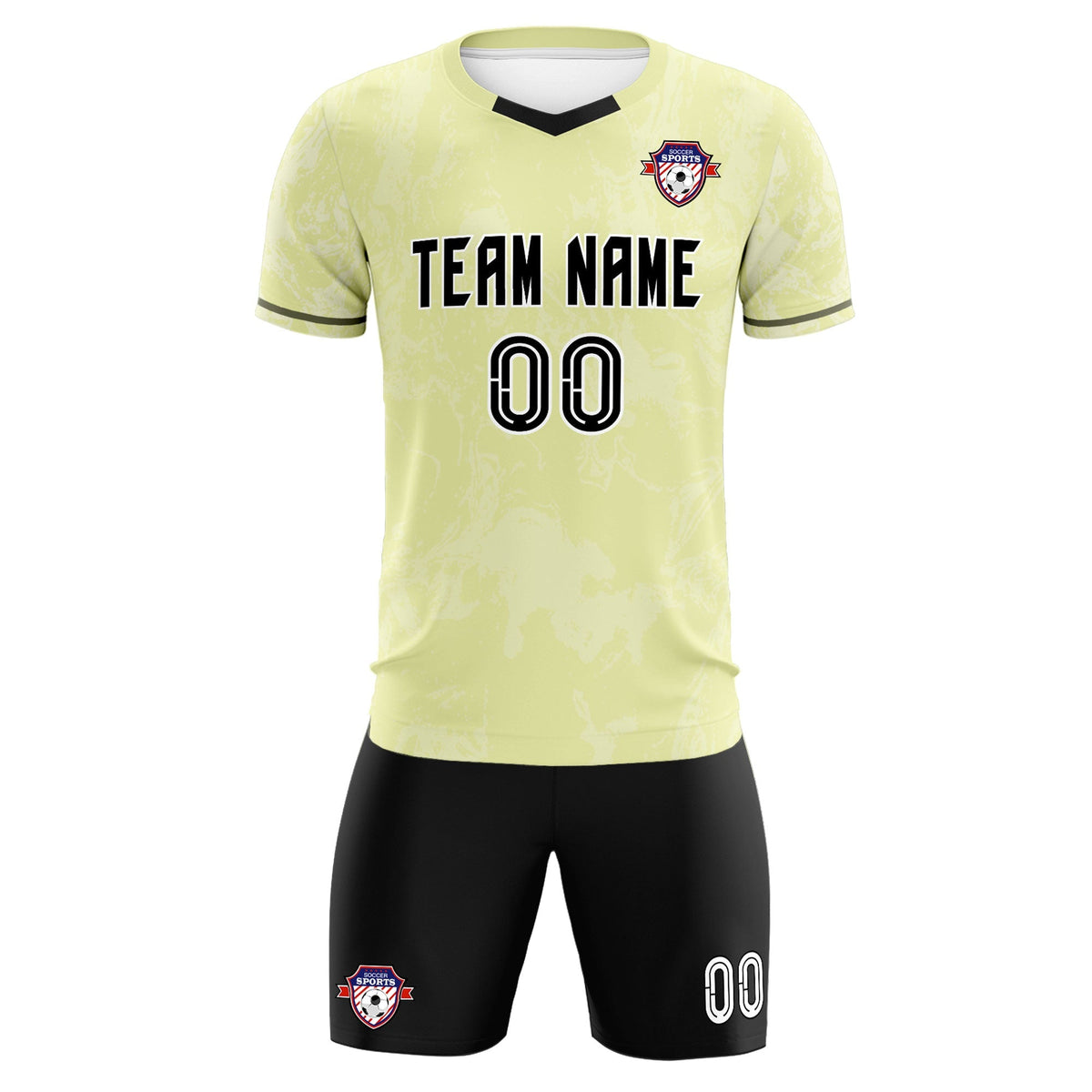 Custom Cream Classic Graffiti Pattern Sportswear Football Kit Jersey