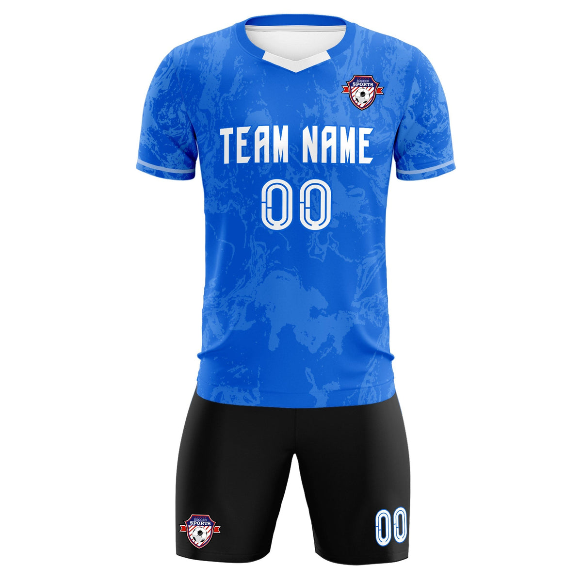 Custom Royal Classic Graffiti Pattern Sportswear Football Kit Jersey