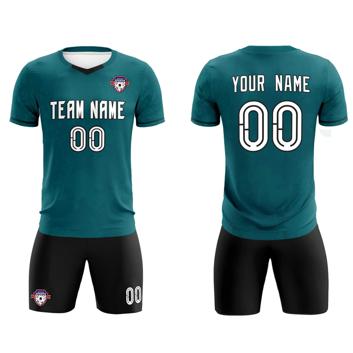 Custom Midnight Green Classic Graffiti Pattern Sportswear Football Kit Jersey
