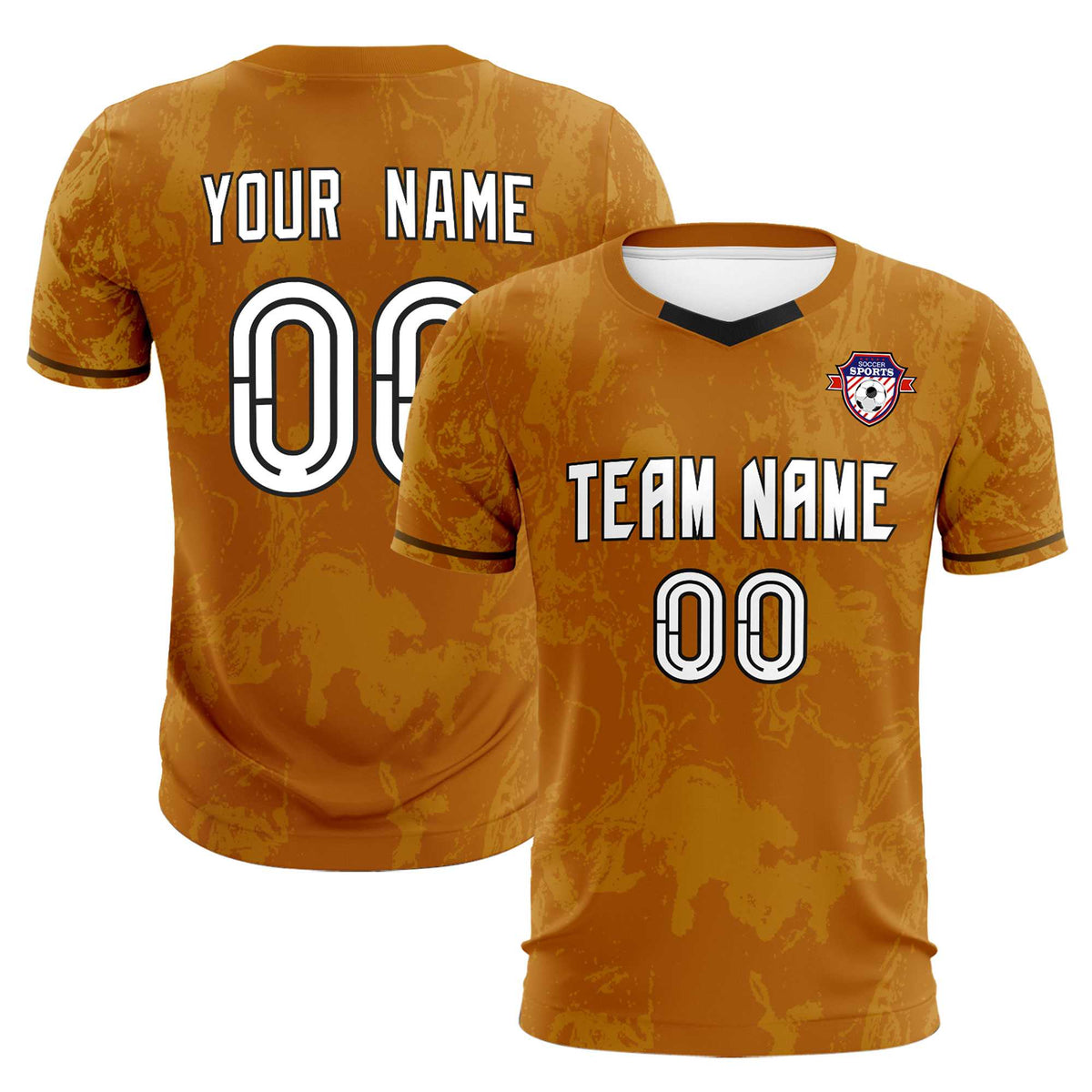 Custom Khaki Classic Graffiti Pattern Sportswear Football Kit Jersey
