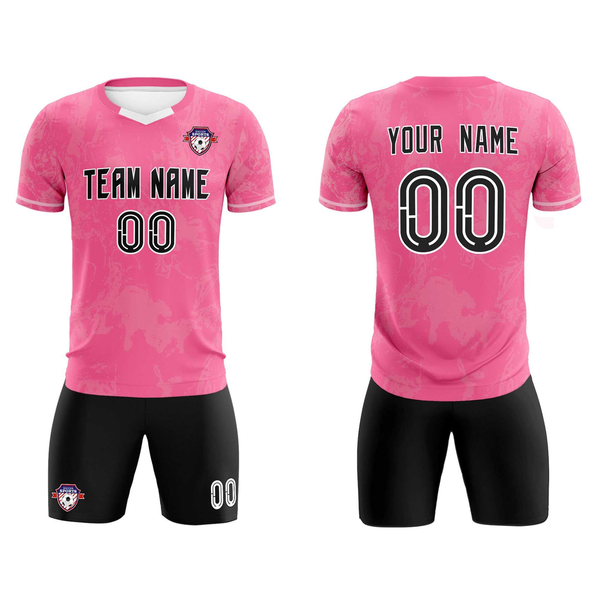 Custom Pink Classic Graffiti Pattern Sportswear Football Kit Jersey