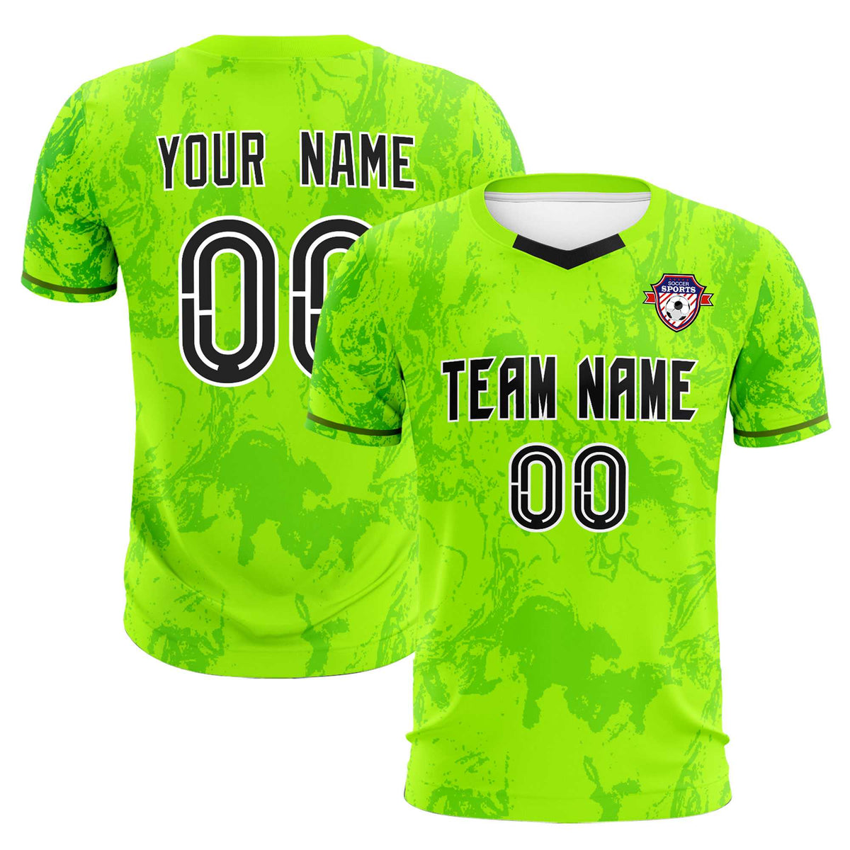 Custom Kelly Green Classic Graffiti Pattern Sportswear Football Kit Jersey