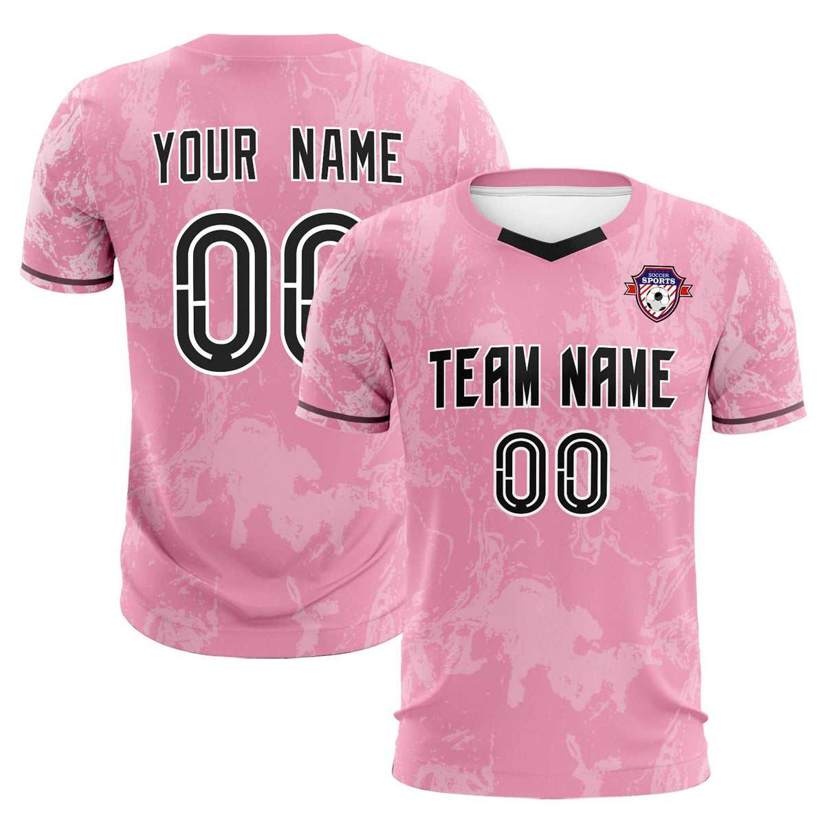 Custom Light Pink Classic Graffiti Pattern Sportswear Football Kit Jersey